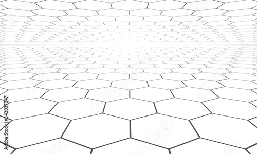 white hexagon, technology, background, abstract connention, science technology background, innovation, medical technology photo