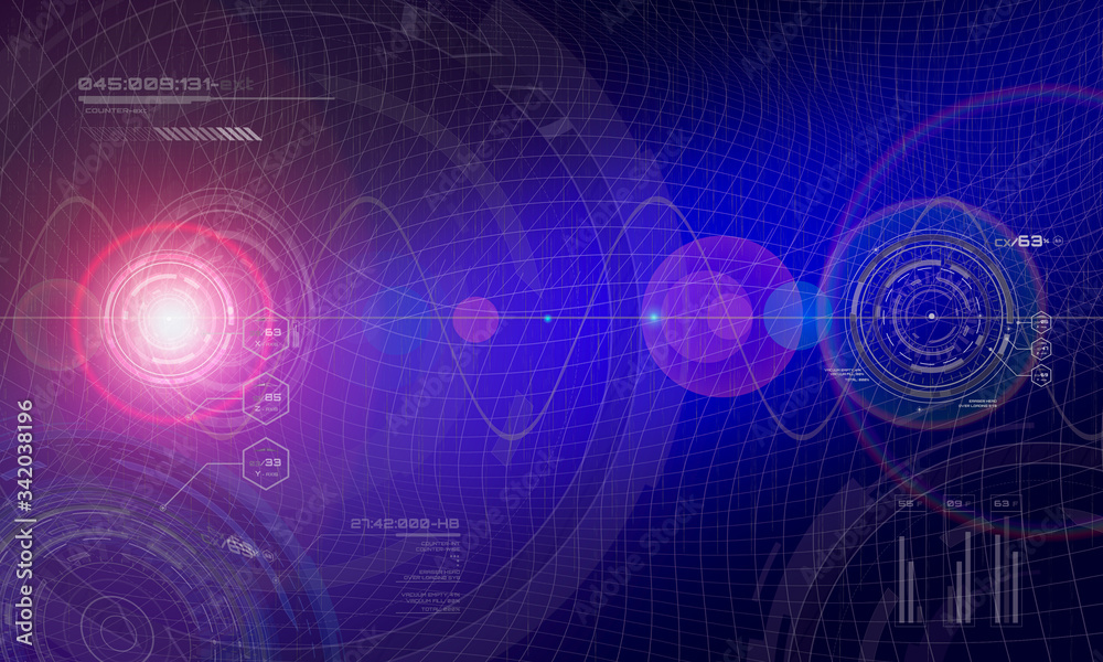 Set Of Computer Futuristic Infographic Elements Tech Abstract Background Template Set Of Computer Futuristic Infographic Elements Tech Abstract Background Template