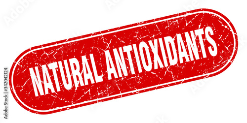 natural antioxidants sign. natural antioxidants grunge red stamp. Label