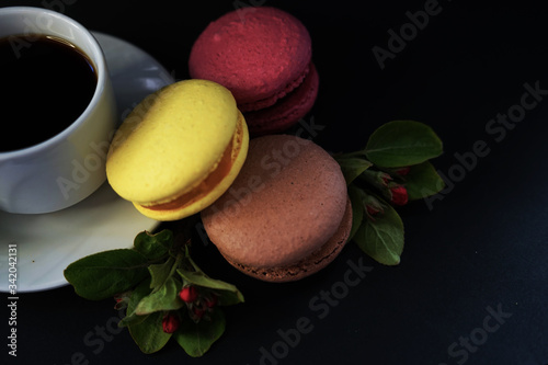 macaroons and coffee