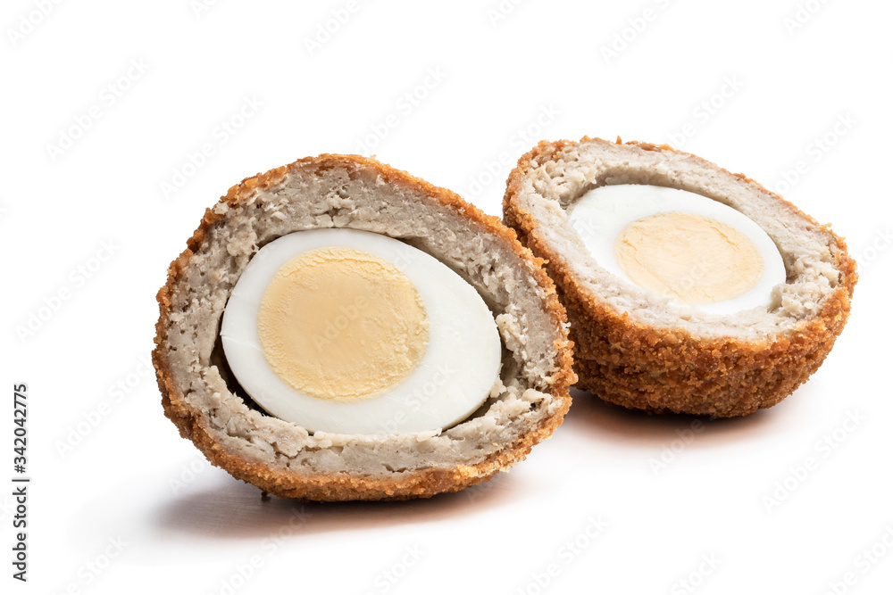 Scotch eggs isolated on white background Scotch eggs isolated on white background