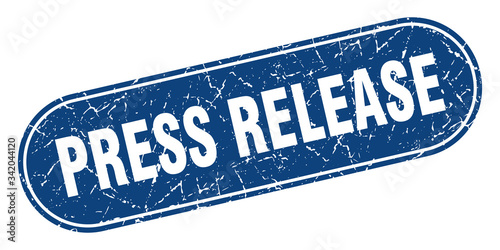 press release sign. press release grunge blue stamp. Label