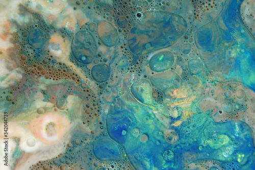 Abstract liquid ink marble color waves and bubbles © CALLISTO MG