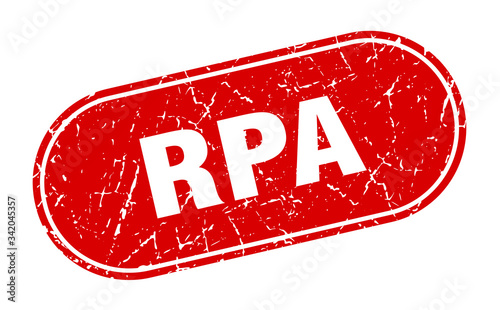 rpa sign. rpa grunge red stamp. Label