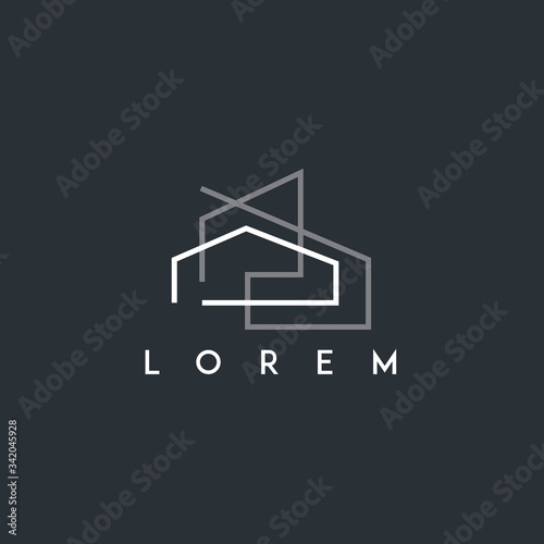 architect, architecture, home building logo. modern icon, template design