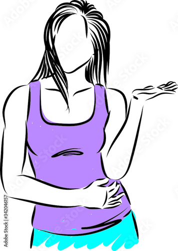 pretty woman modeling vector illustration