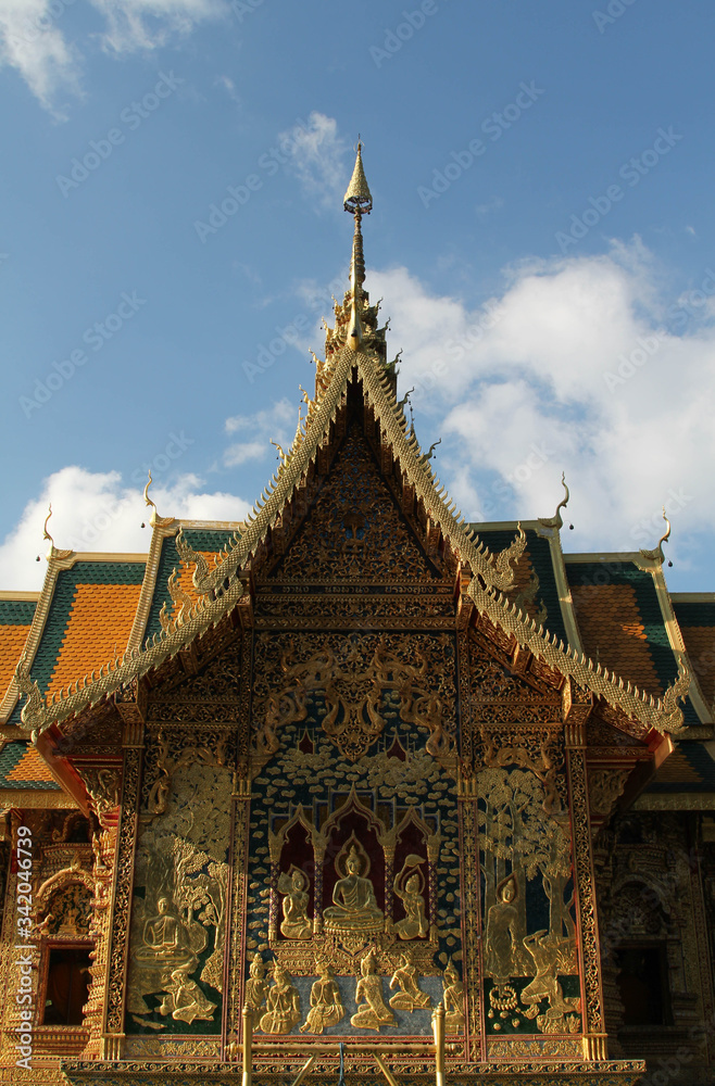 Church of Wat Phra Buddhabart Si Roy, Mae Rim District, Chiangmai province, Northern Thailand.