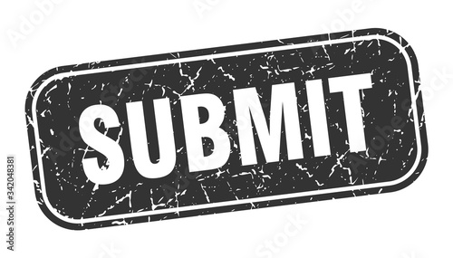 submit stamp. submit square grungy black sign