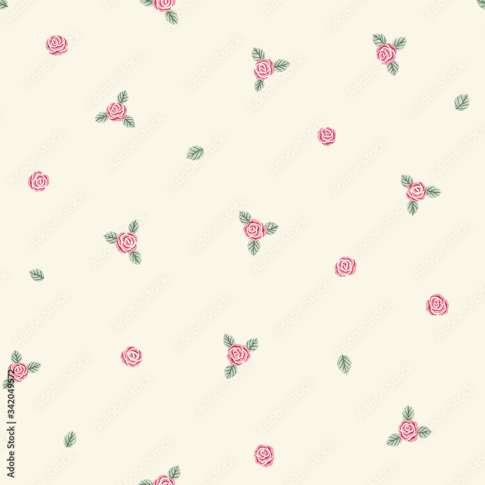 Rose seamless pattern. Floral vector print Rose seamless pattern. Floral vector print