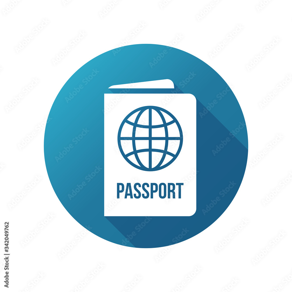 Passport icon vector illustration, Passport book flat icon Passport icon vector illustration, Passport book flat icon