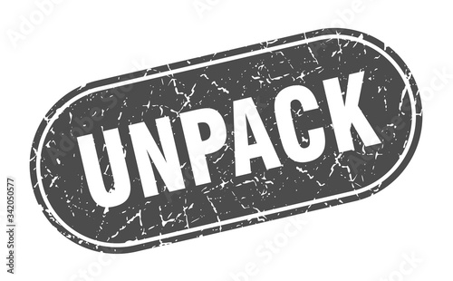 unpack sign. unpack grunge black stamp. Label