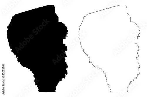 Fayette County, Georgia (U.S. county, United States of America,USA, U.S., US) map vector illustration, scribble sketch Fayette map
