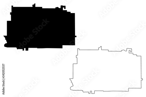 Gordon County, Georgia (U.S. county, United States of America,USA, U.S., US) map vector illustration, scribble sketch Gordon map