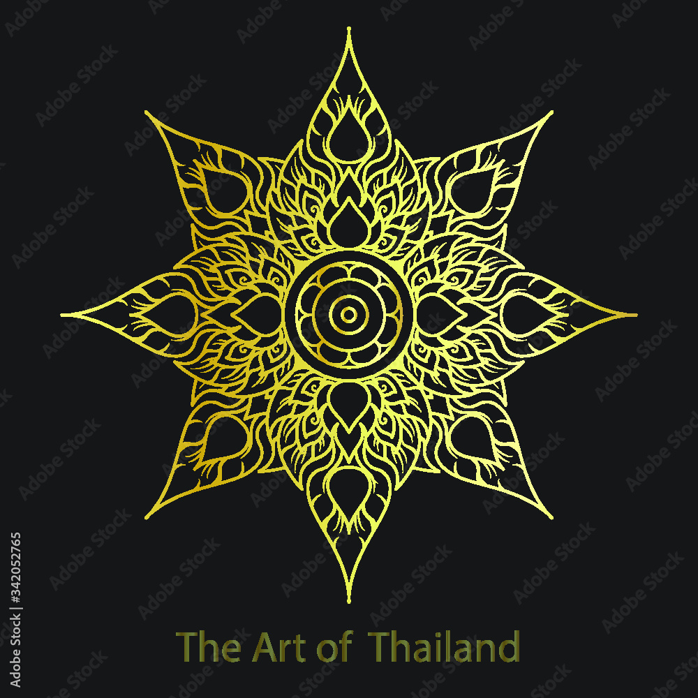 Line Thai, Art of Thailand. pattern vector illustration Line Thai, Art of Thailand. pattern vector illustration