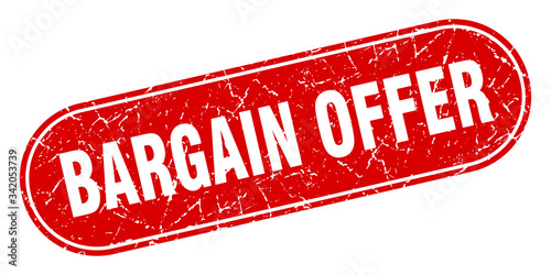 bargain offer sign. bargain offer grunge red stamp. Label
