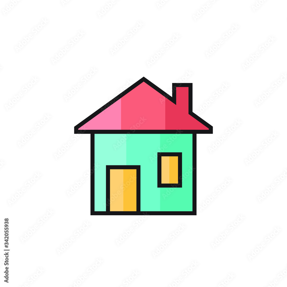 home icon vector illustration filled outline home icon vector illustration filled outline