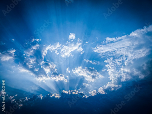 Sun just hide by the cloud...sun shine scattered around..