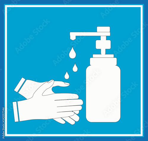 SANITARY PROTECTION AND PREVENTION SYMBOL HYGIENE CORONAVIRUS
