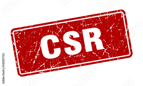 csr stamp. csr vintage red label. Sign