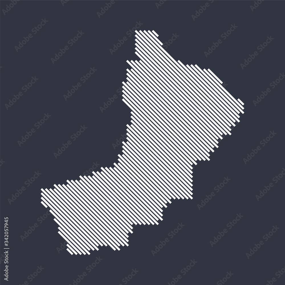 Stylized simple diagonal line map of Oman
