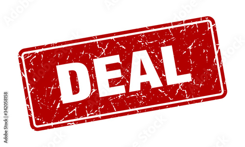 deal stamp. deal vintage red label. Sign