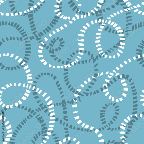 Vector seamless pattern. Modern stylish texture. Repeating abstract background with blue lines.