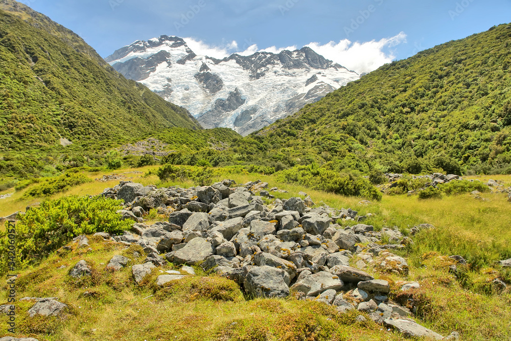 Mount Cook National Park in the South Island of New Zealand