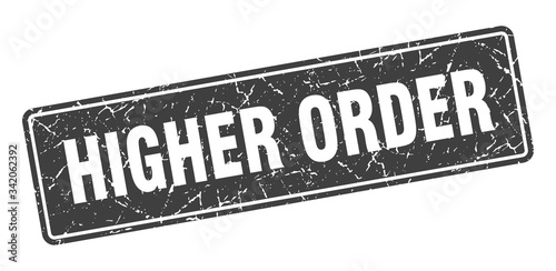 higher order stamp. higher order vintage black label. Sign