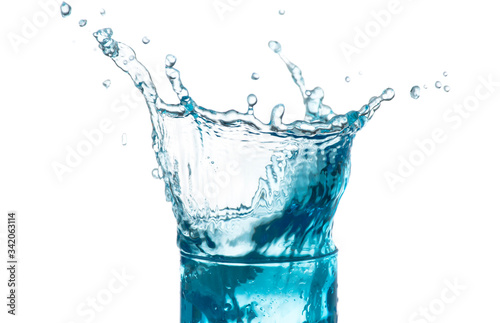 Splash water, clean water, isolated on a white background
