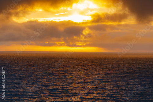 ocean sunset on the cliff