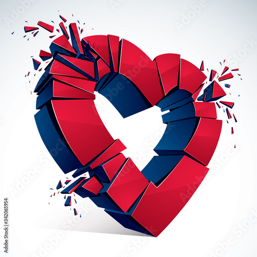Broken Heart concept breaku...