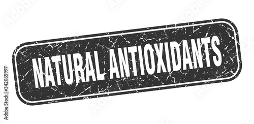 natural antioxidants stamp. natural antioxidants square grungy black sign