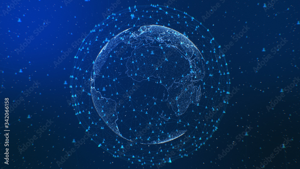 Social Plexus Globe 3D Background 02 Social Plexus Globe 3D Background 02