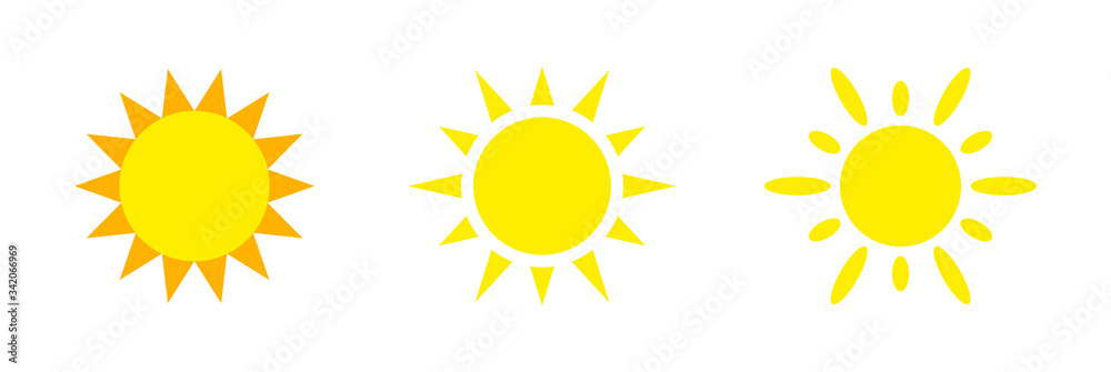 Sun vector symbol icon design.Sun icon set. Vector graphic illustration Sun vector symbol icon design.Sun icon set. Vector graphic illustration