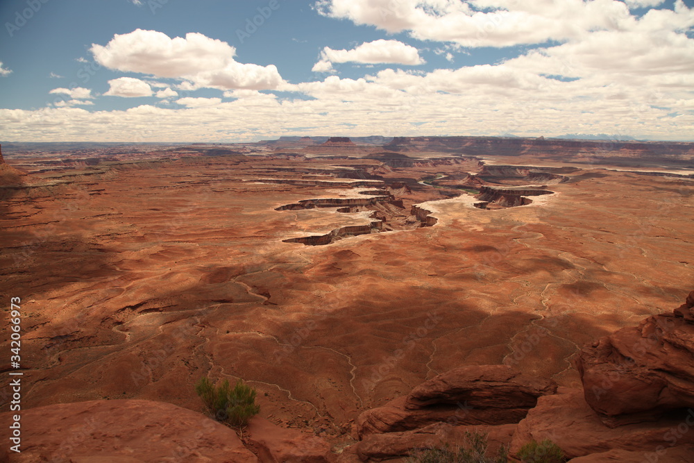 Expansive view from Green River Overlook in Canyonlands National Park (Island In The Sky District), Utah