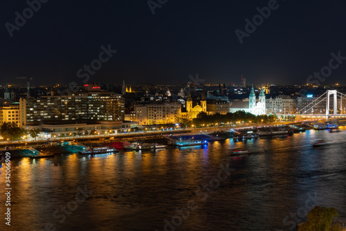 night panorama of the city of Budapest in Hungary © DD25