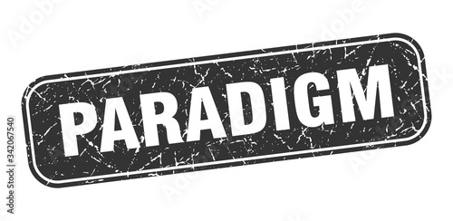 paradigm stamp. paradigm square grungy black sign