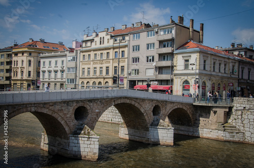 river bridge in Bosnia Sarajevo