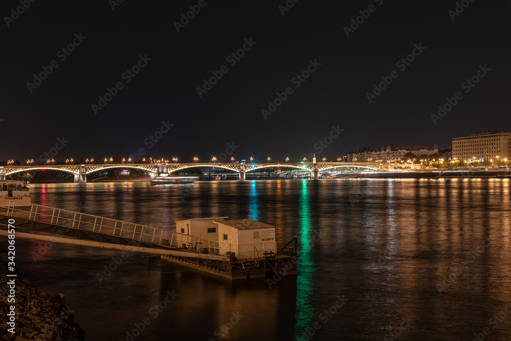 Fototapeta premium night panorama of the city of Budapest in Hungary
