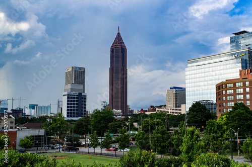 skyscrapers in the city