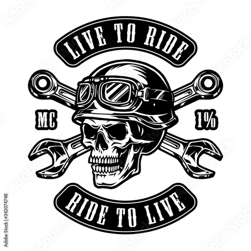 Motorcycle repair service vintage label