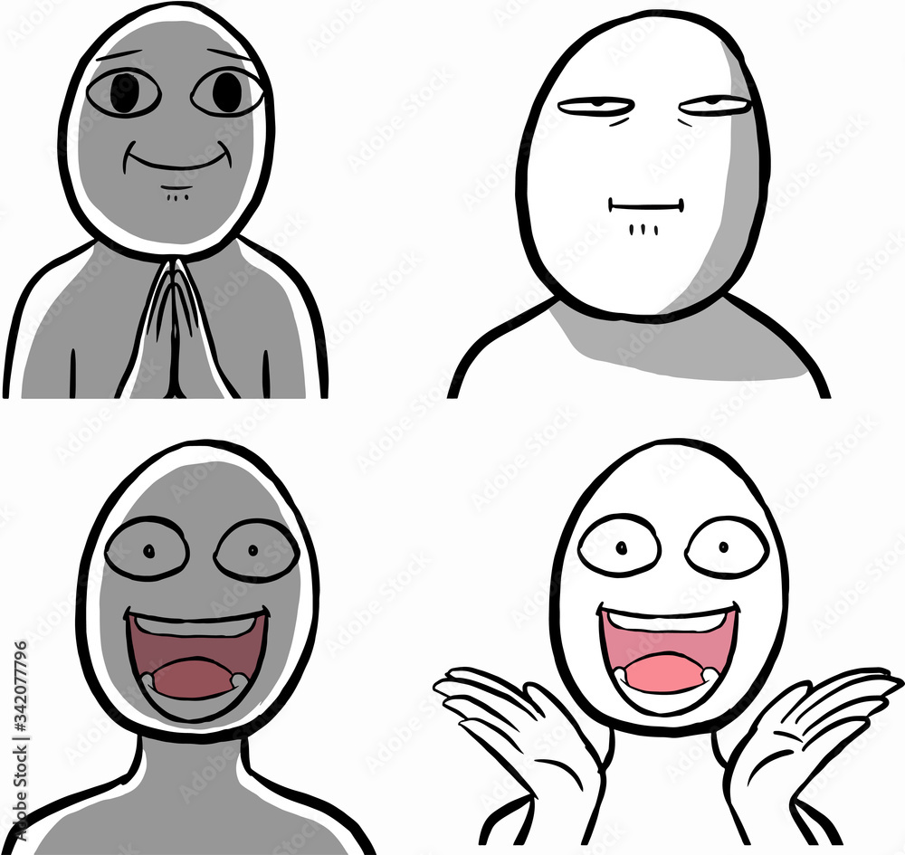 Obraz premium Crazy white head emotional random