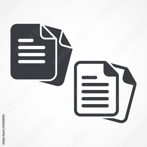 Document vector icon. Illustration isolated for graphic and web design. Vector note, sheet, information, paper symbol