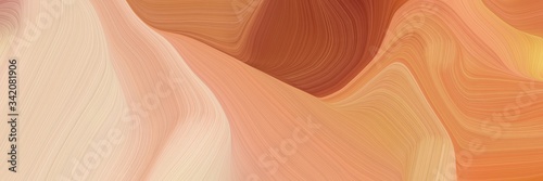 elegant graphic with waves. modern soft curvy waves background design with dark salmon, wheat and sienna color