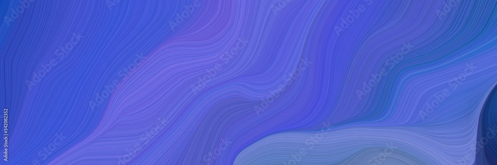 Obraz premium modern soft swirl waves background illustration with royal blue, midnight blue and corn flower blue color