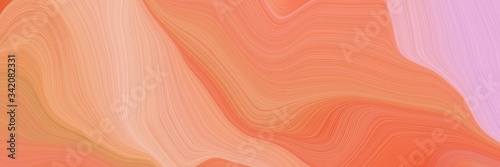 dynamic elegant graphic. smooth swirl waves background illustration with dark salmon, salmon and baby pink color