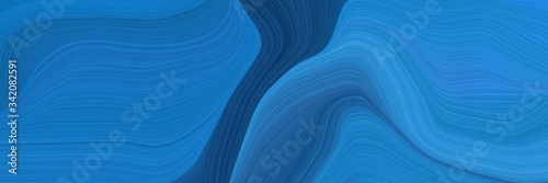 background elegant graphic with strong blue, midnight blue and teal blue color. smooth swirl waves background illustration © Eigens