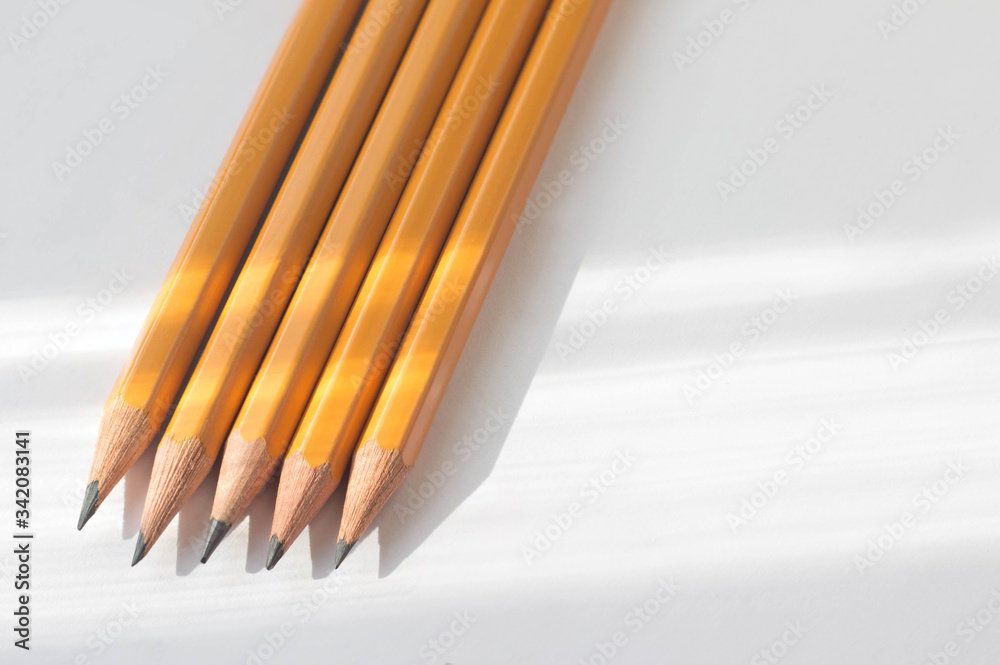 Fototapeta premium pencils on a white background