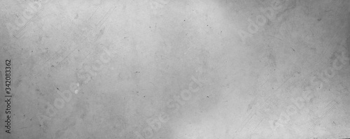 Grey textured concrete stone cement wall wide banner background