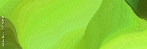 background elegant graphic with yellow green, dark olive green and light green color. modern curvy waves background illustration